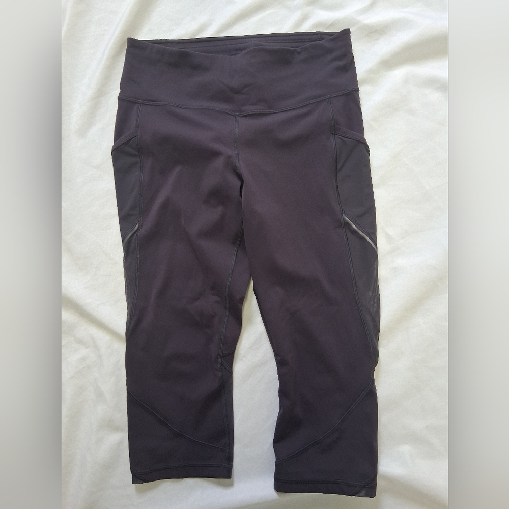 lululemon athletica Black Cropped High-Rise Leggings